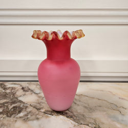 Victorian Satin Ruby Glass Vase | Antique & Vintage | Moonee Ponds Antiques | Australia Wide Delivery