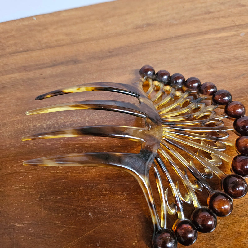 Lovely Faux Tortoiseshell Celluloid Hair Comb