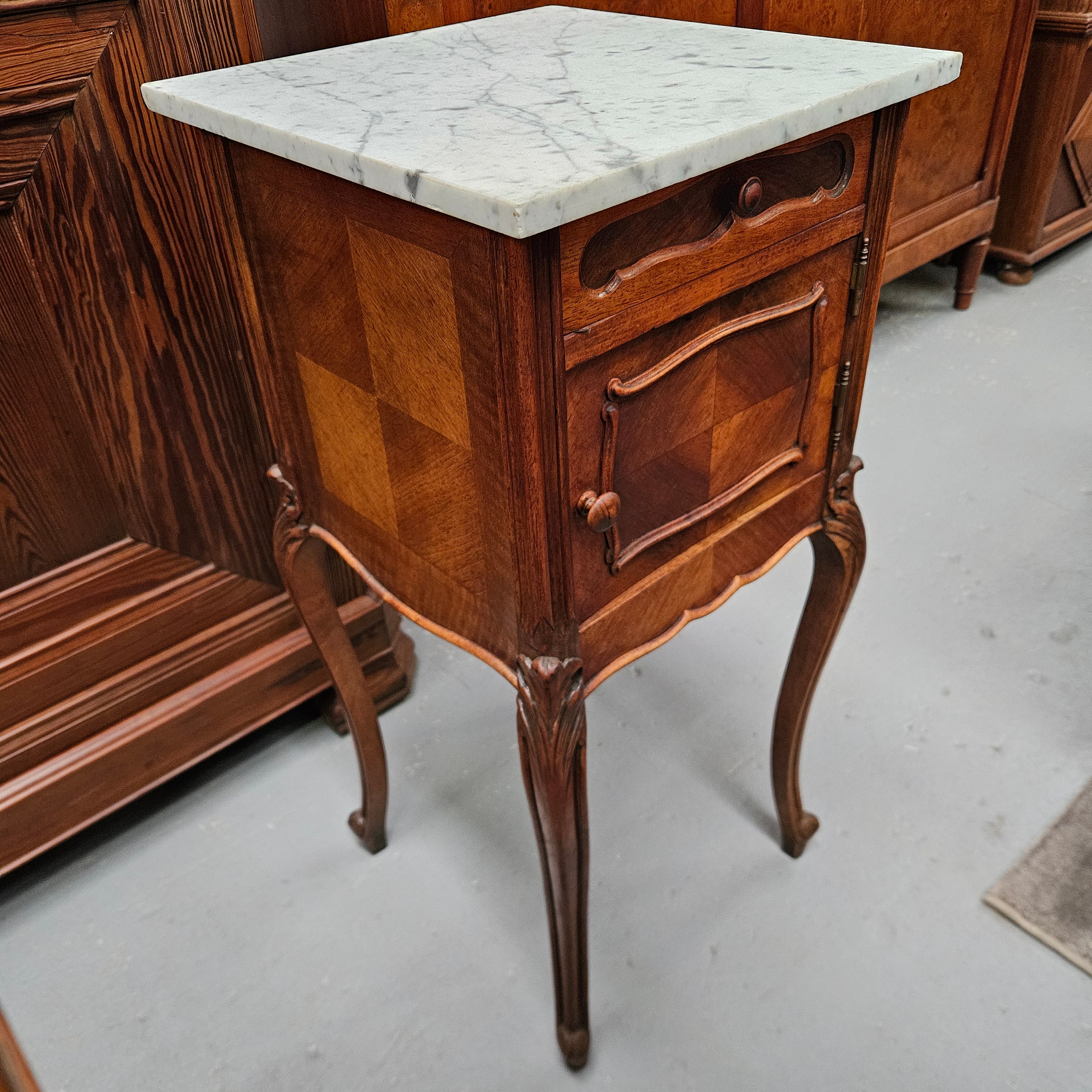 Louis XV Style Marble Top Single Bedside | Antique & Vintage | Moonee Ponds Antiques | Australia Wide Delivery