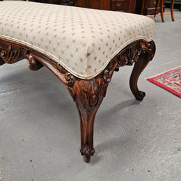 Antique George III  Style Double Rosewood  Upholstered Stool