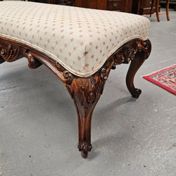 Antique George III Style Double Rosewood Upholstered Stool | Antique & Vintage | Moonee Ponds Antiques | Australia Wide Delivery