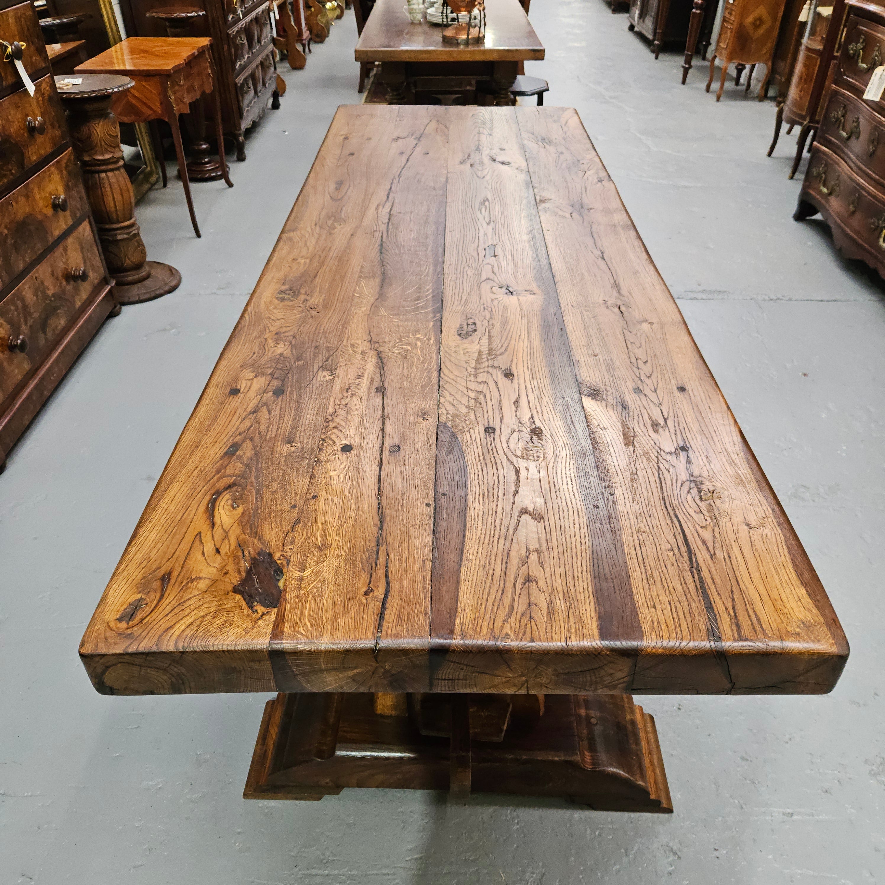 Stunning French Oak Monastery Dining Table | Antique & Vintage | Moonee Ponds Antiques | Australia Wide Delivery