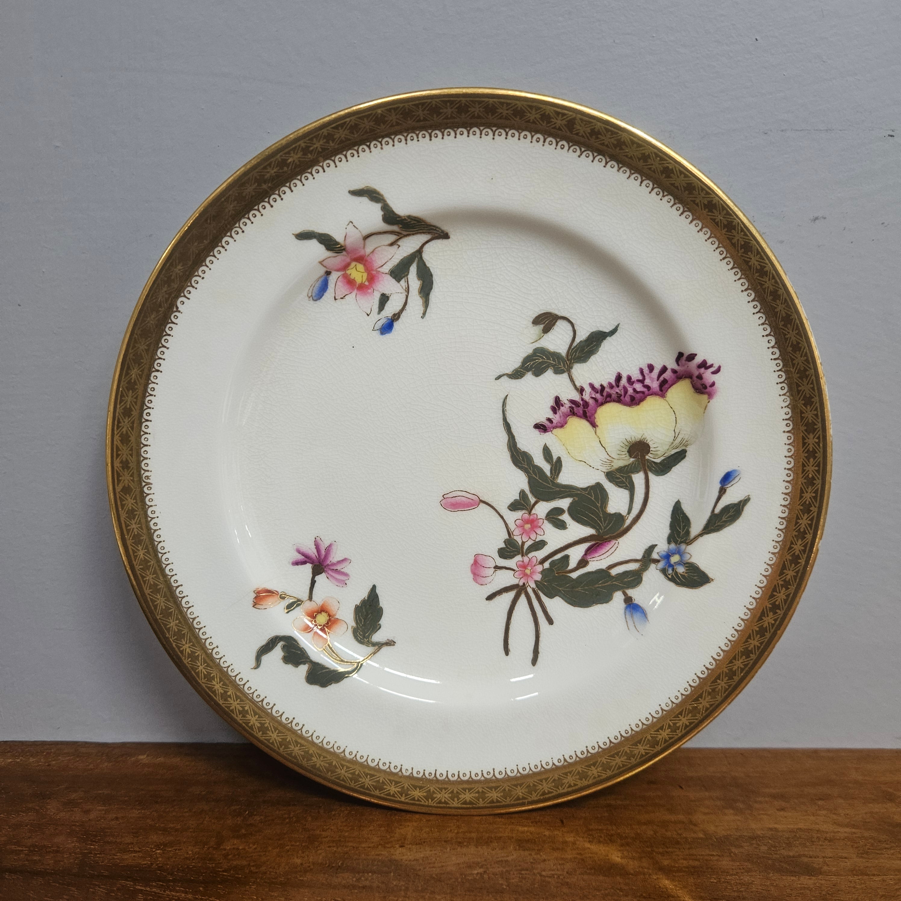Set 6 Antique Royal Worcester Hand Painted & Gilded Plates | Antique & Vintage | Moonee Ponds Antiques | Australia Wide