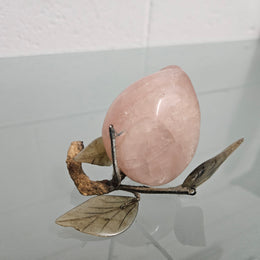 Vintage Carved Jade & Quartz Stone Fruit