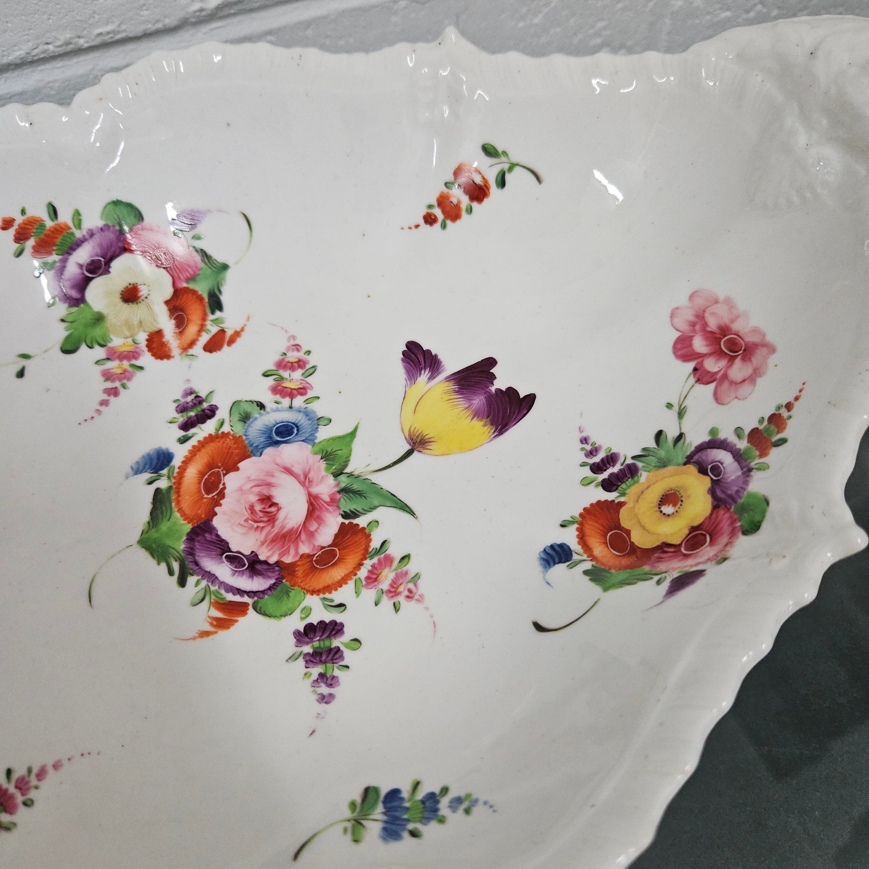 Rare Antique Hand Painted Coalport Comport Circa 1830's | Antique & Vintage | Moonee Ponds Antiques | Australia Wide Delivery