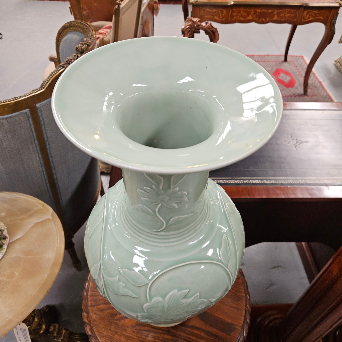 Vintage Large Celadon Vase