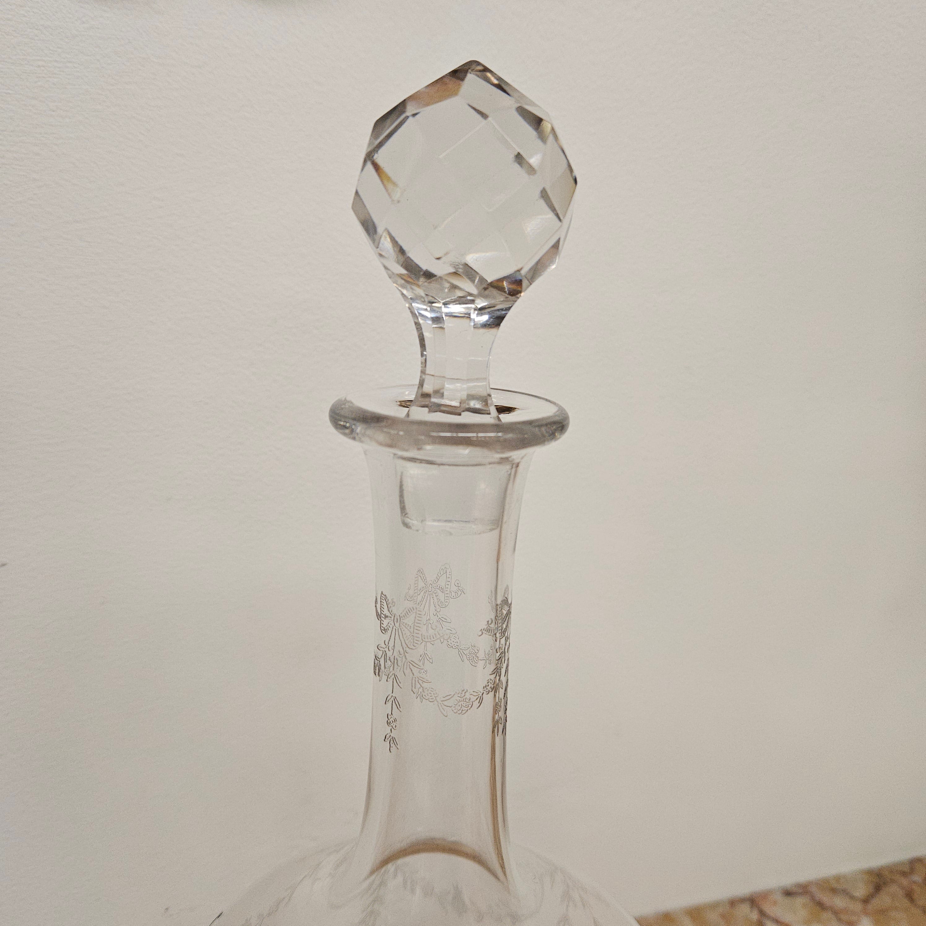 Large Crystal Glass Victorian Decanter | Antique & Vintage | Moonee Ponds Antiques | Australia Wide Delivery