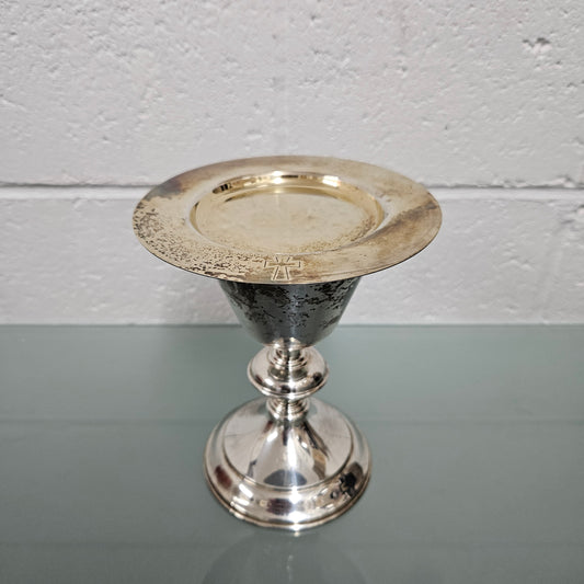 Antique Sterling Silver Chalice & Cover Tray
