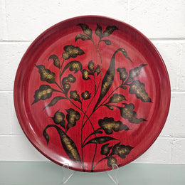 Vintage Large Hand Painted Pottery Charger