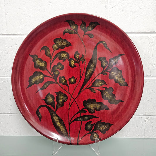 Vintage Large Hand Painted Pottery Charger