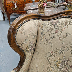 Louis XV Style French Wingback Walnut Tapestry Chair Moonee Ponds Antiques