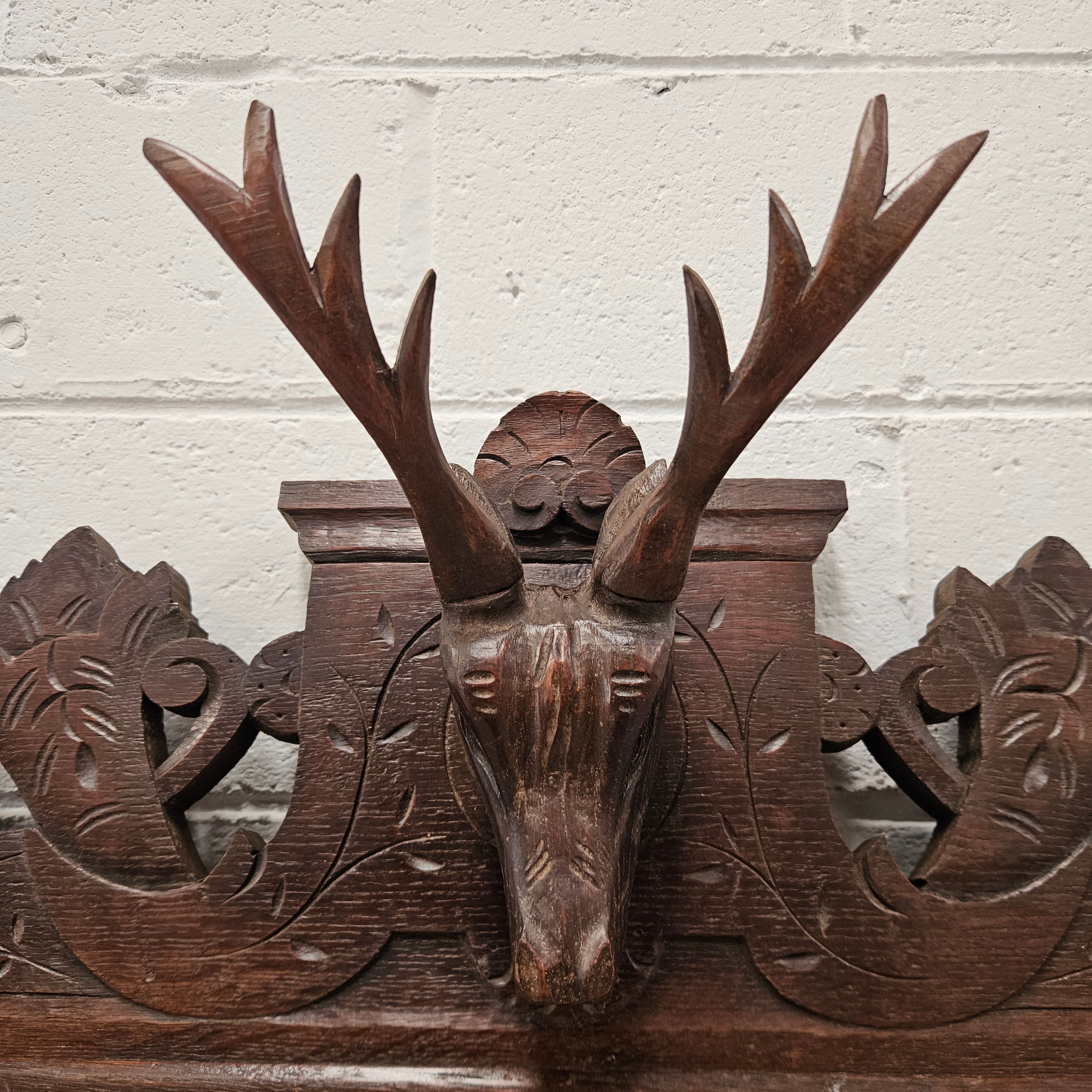 Antique Dark Oak Hand Carved Wall Rack | Antique & Vintage | Moonee Ponds Antiques | Australia Wide