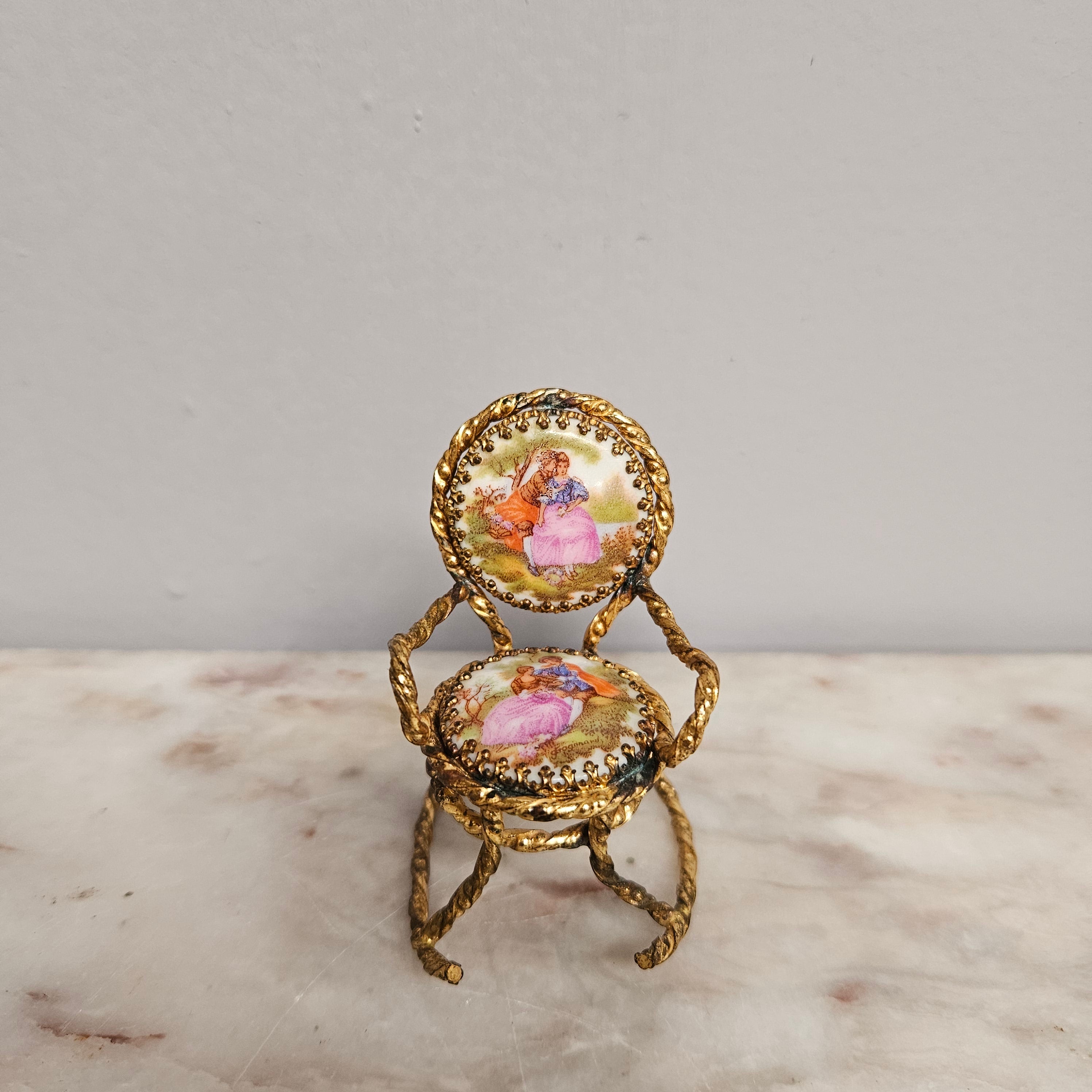 Vintage Limoges Miniature Chair | Antique & Vintage | Moonee Ponds Antiques | Australia Wide Delivery