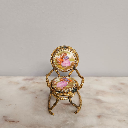 Vintage Limoges Miniature Chair