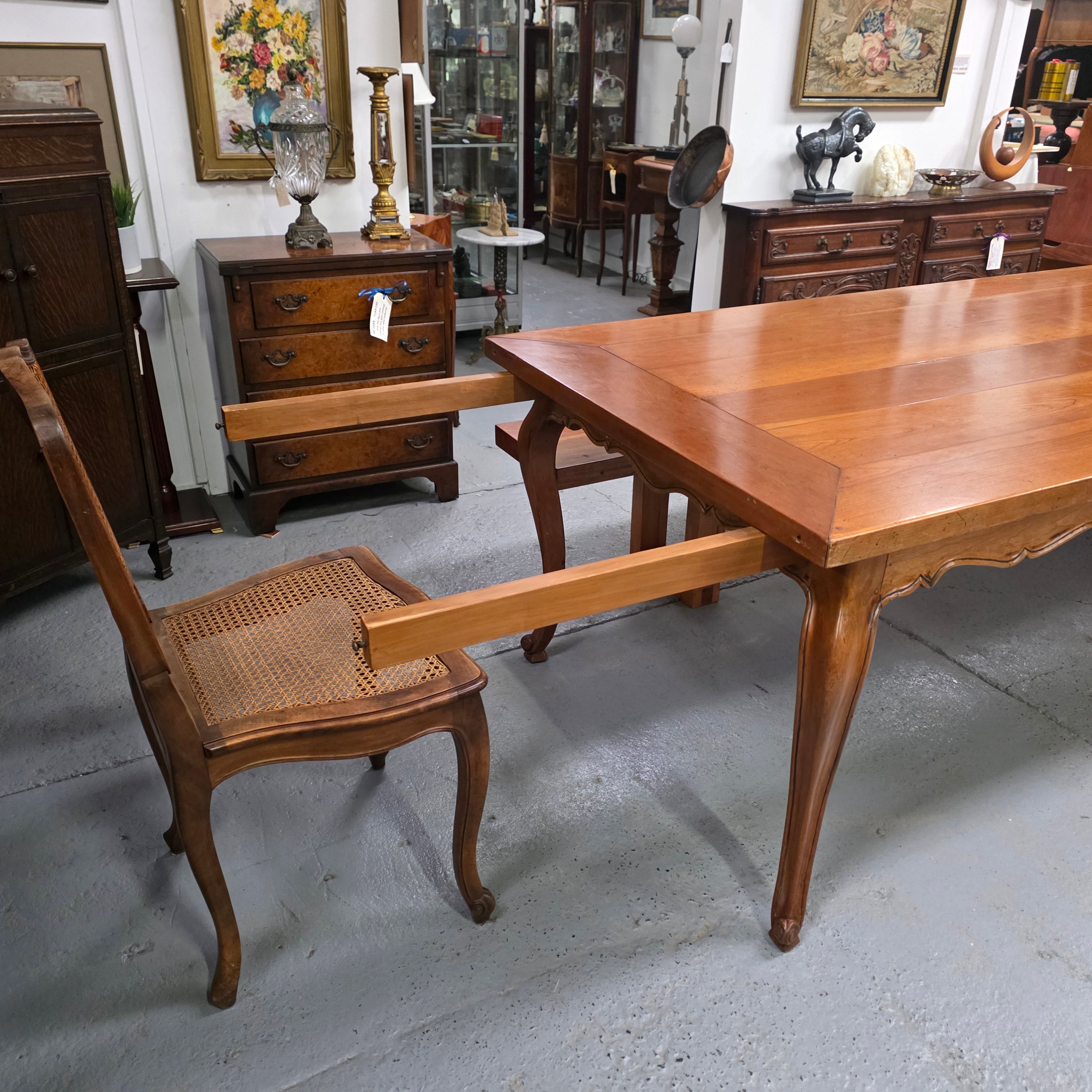 French-Style Reclaimed Cherrywood Extension Dining Table – Extends to 395.5 cm | Antique & Vintage | Moonee Ponds Antiques | Australia Wide Delivery