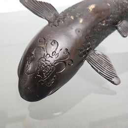 Vintage Bronze Koi Fish