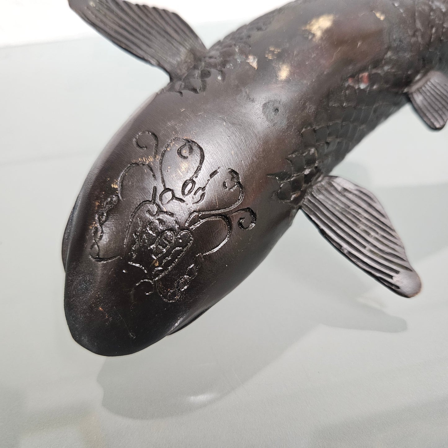 Vintage Bronze Koi Fish