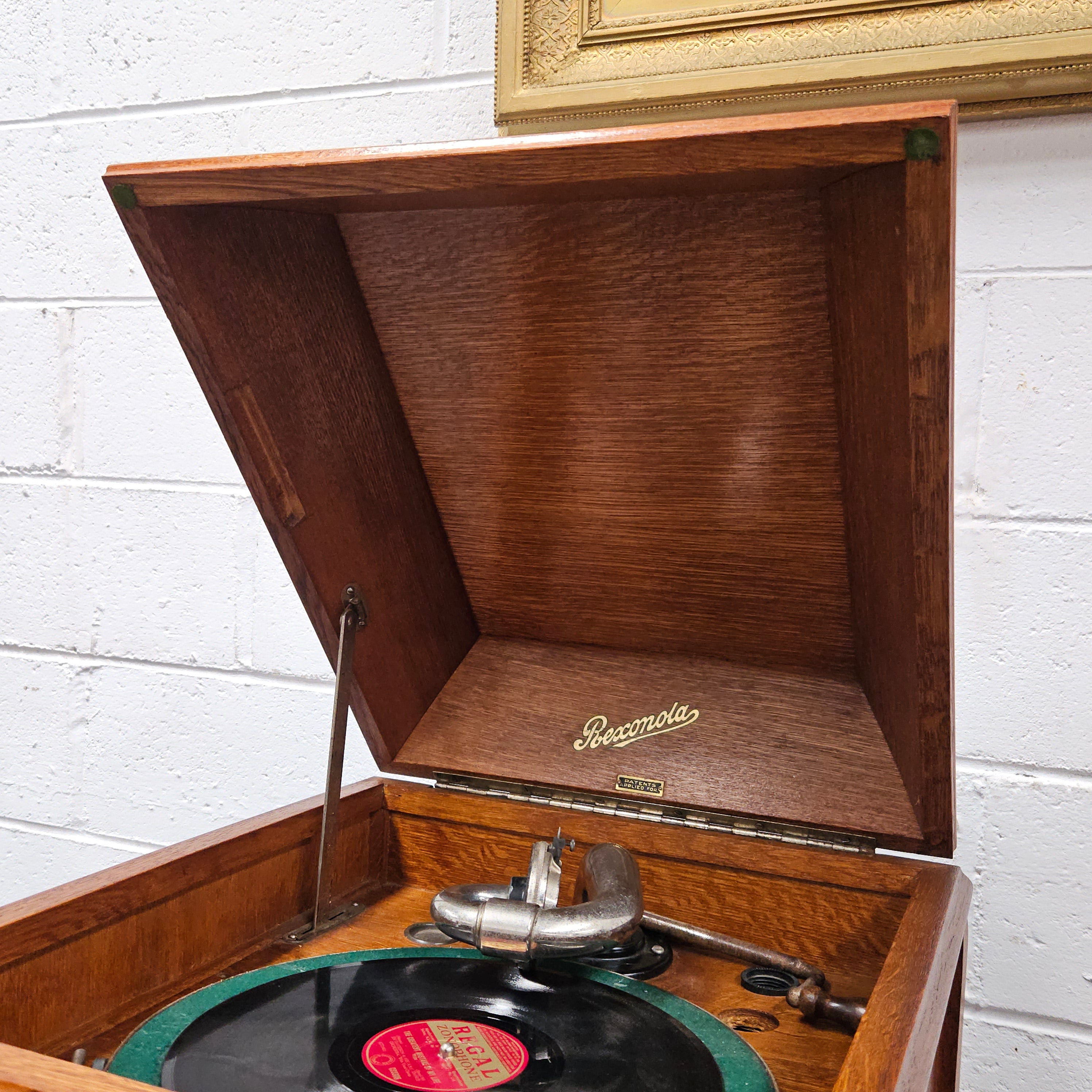 Vintage Oak Cased Gramophone