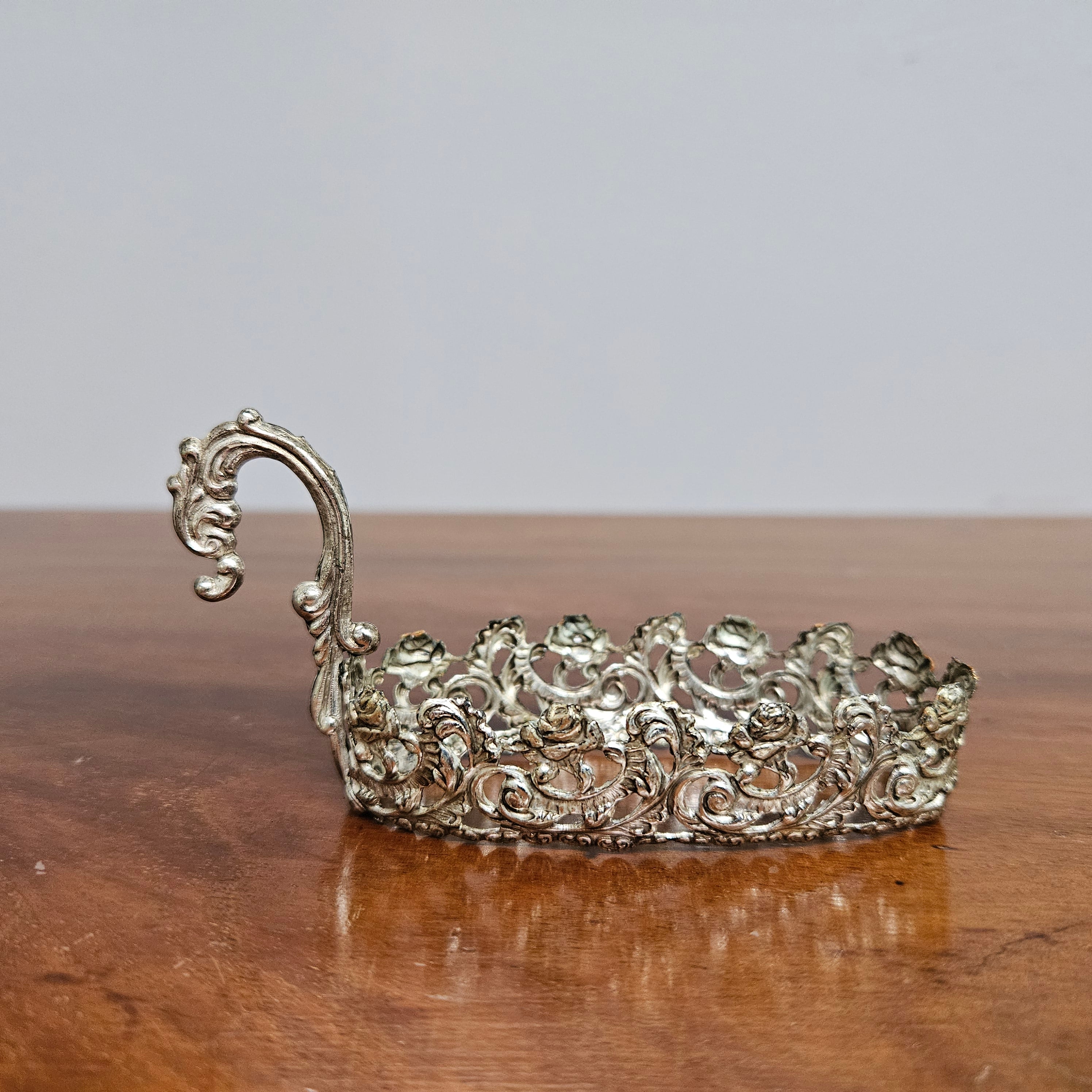 Vintage Silver Plated & Cut Glass Serving Boat | Antique & Vintage | Moonee Ponds Antiques | Australia Wide