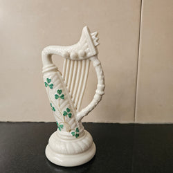 Stunning Belleek Harp with Shamrock Pattern | Antique & Vintage | Moonee Ponds Antiques | Australia Wide Delivery