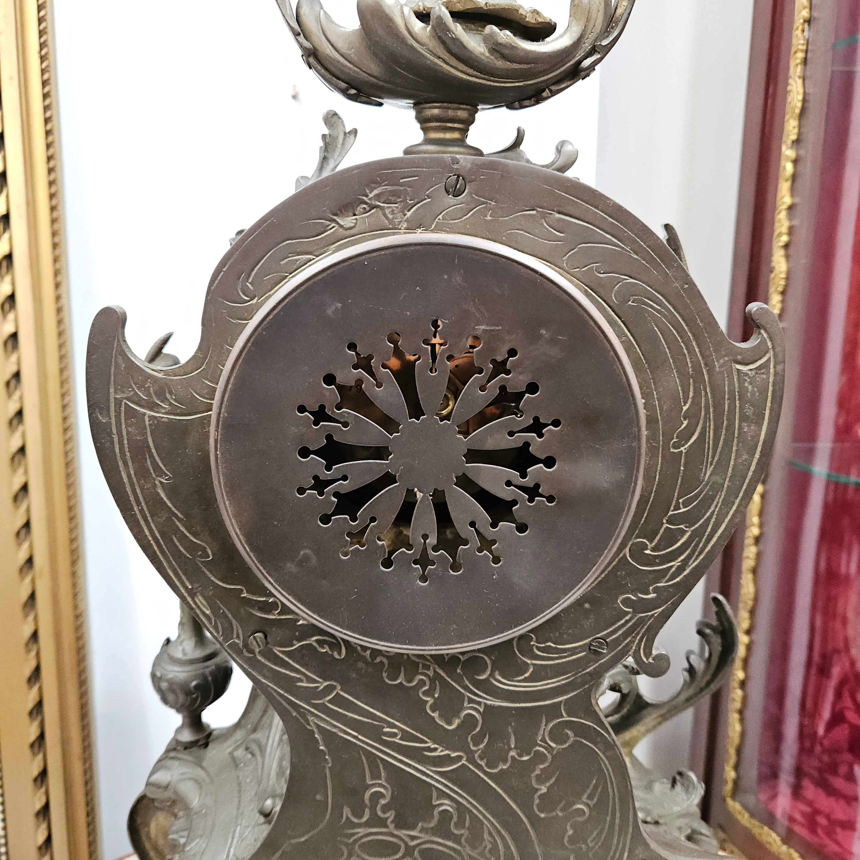 19th Century Bronze Mantle Clock | Antique & Vintage | Moonee Ponds Antiques | Australia Wide Delivery