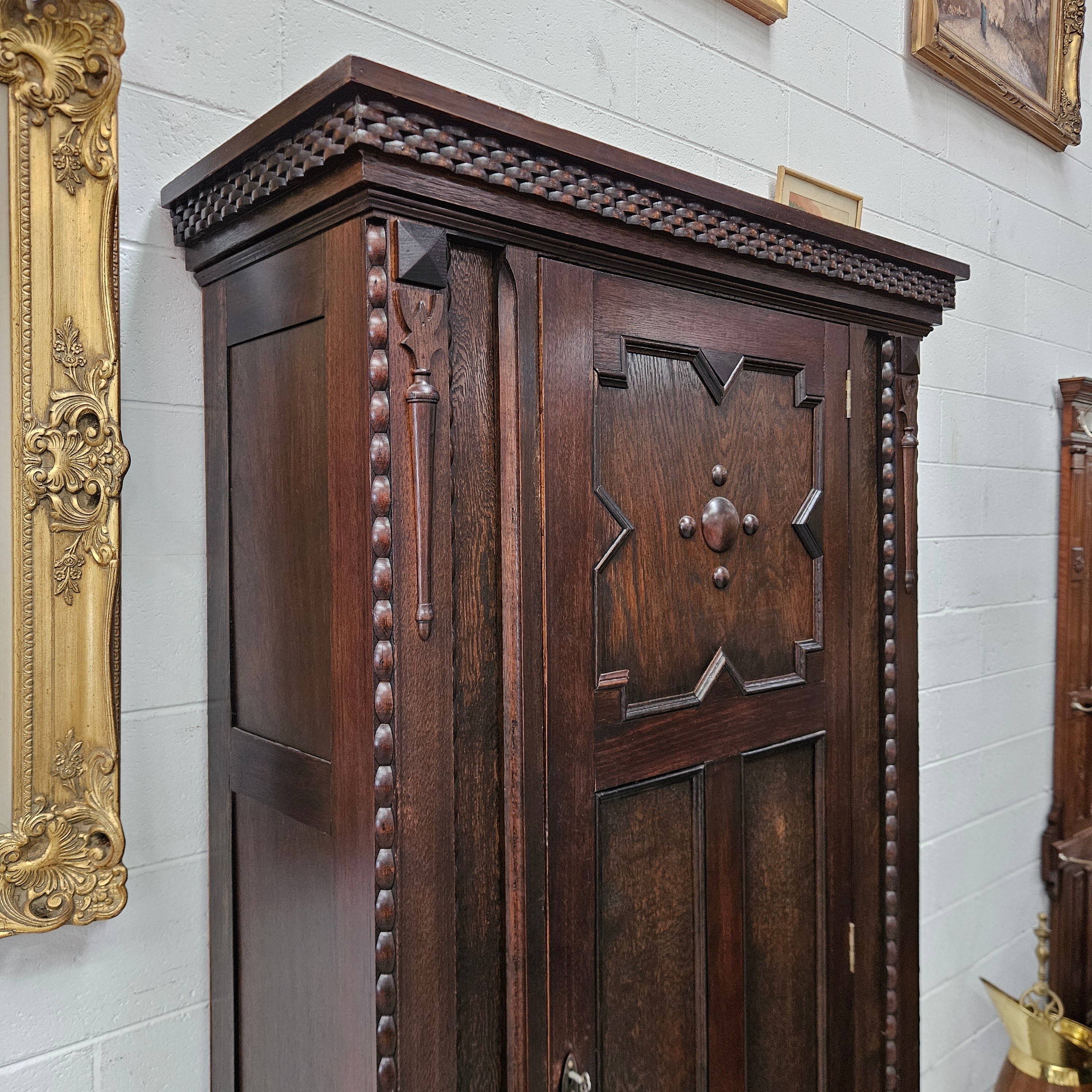 Vintage Tudor Oak Hall Cupboard | Antique & Vintage | Moonee Ponds Antiques | Australia Wide