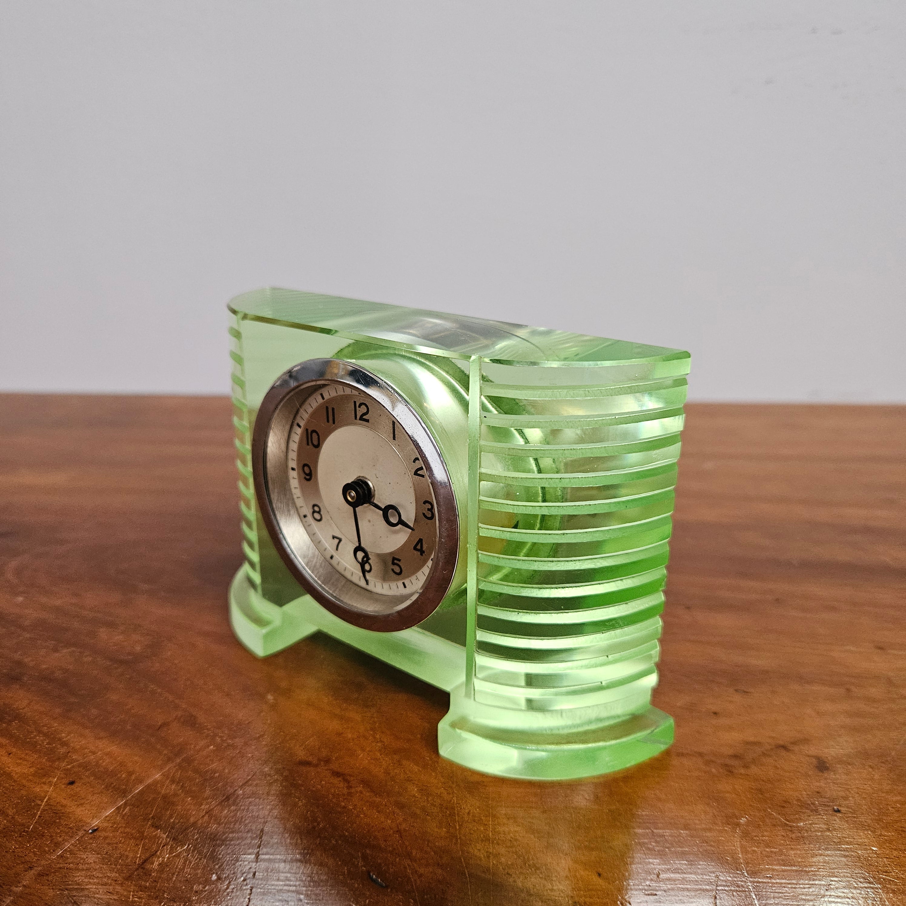 Vintage Uranium Glass Desk Clock | Antique & Vintage | Moonee Ponds Antiques | Australia Wide Delivery