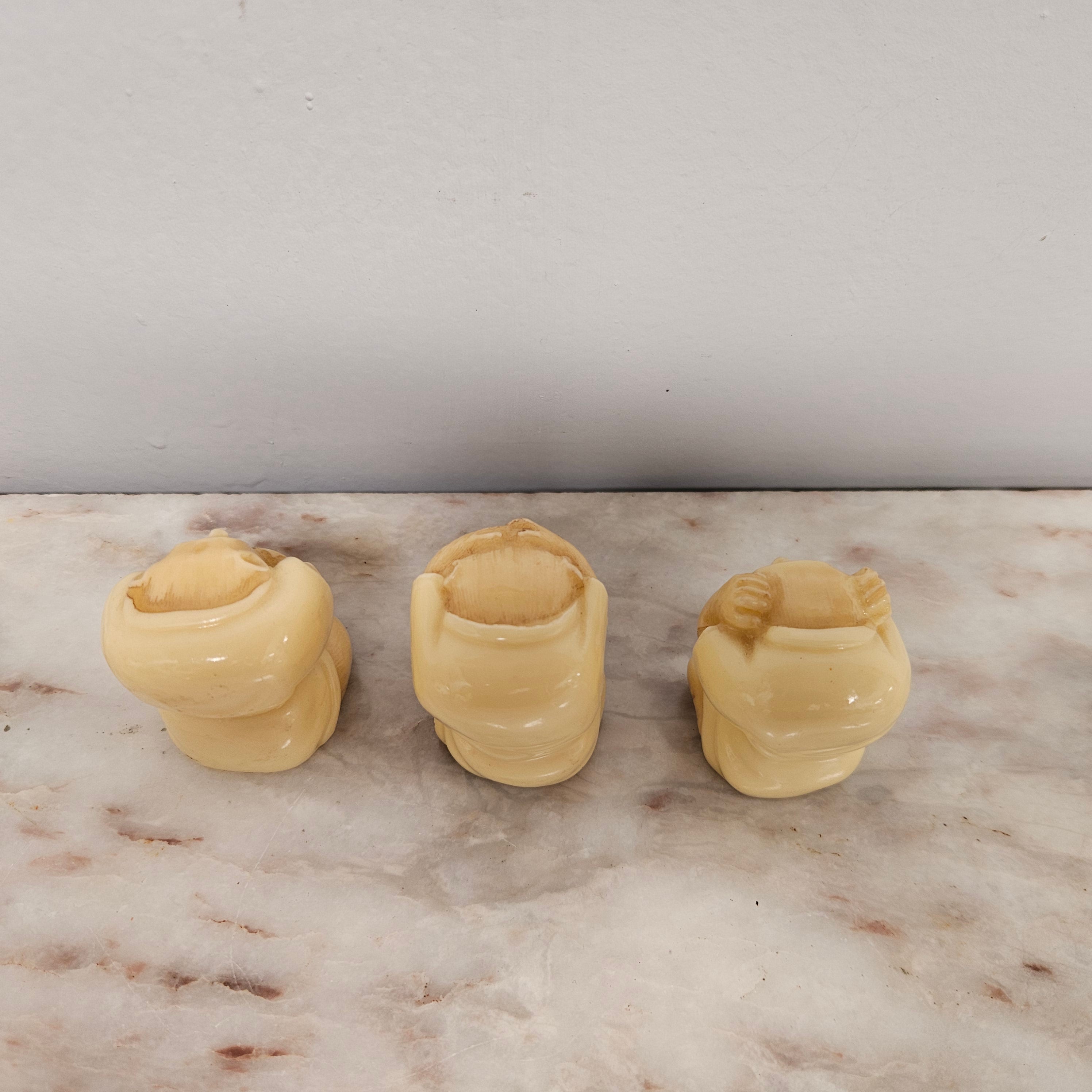 Vintage Set of Three Wise Monkeys | Antique & Vintage | Moonee Ponds Antiques | Australia Wide