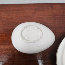 Pretty Floral "Sadler" Ceramic Egg Trinket Box | Antique & Vintage | Moonee Ponds Antiques | Australia Wide Delivery