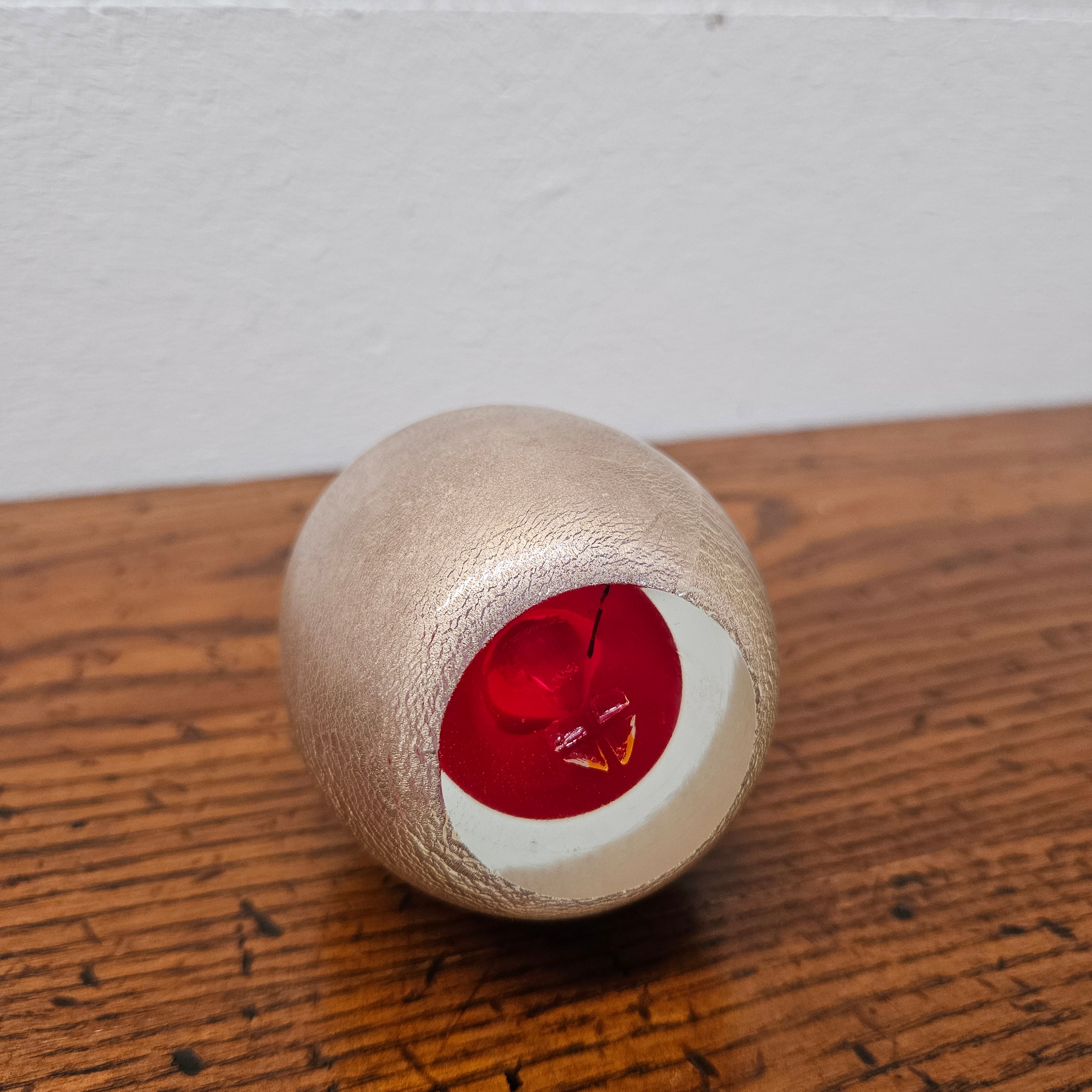 Art Glass Red & Gold Paperweight | Antique & Vintage | Moonee Ponds Antiques | Australia Wide Delivery