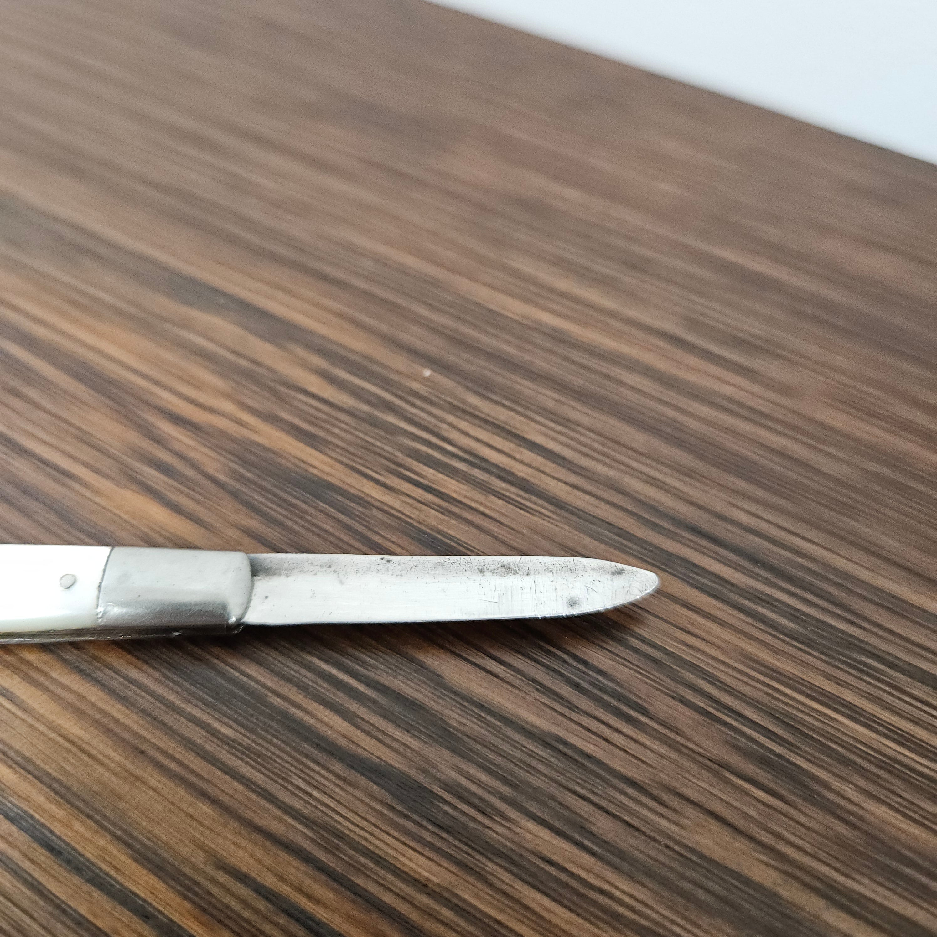 Sterling Silver & Mother of Pearl Miniature Fruit Knife | Antique & Vintage | Moonee Ponds Antiques | Australia Wide Delivery