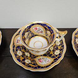 Ridgway Regency Period 6 Hand Painted & Gilded Cups & Saucers | Antique & Vintage | Moonee Ponds Antiques | Australia Wide Delivery