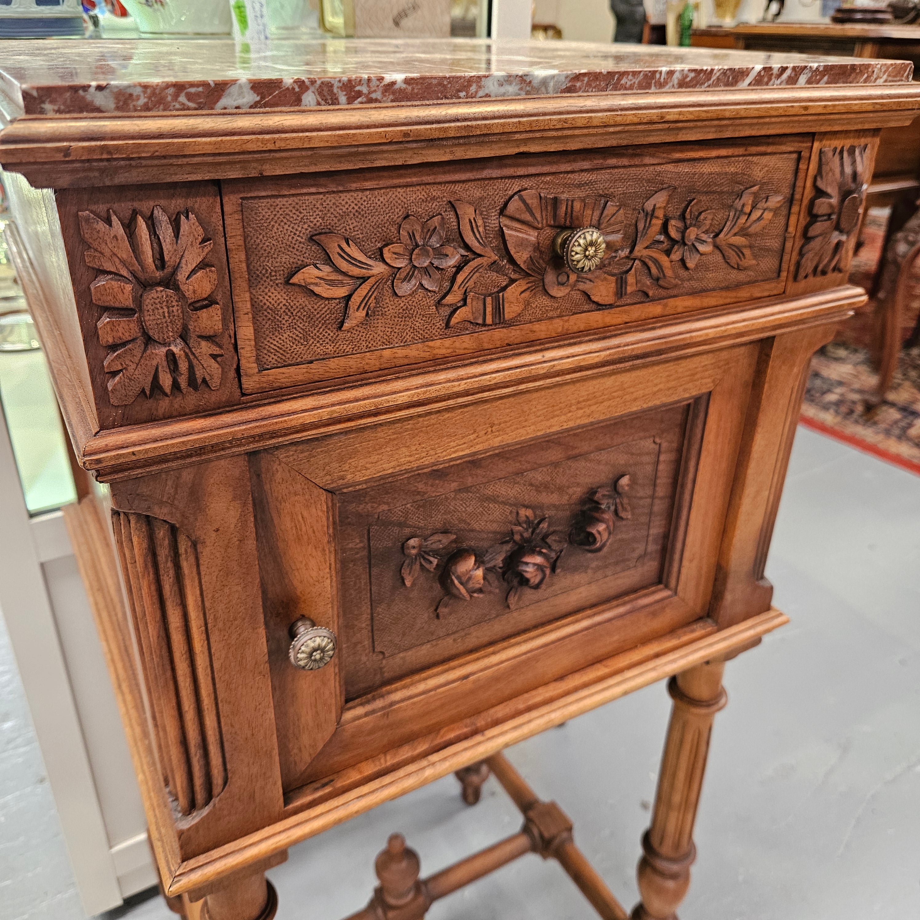 Louis XVI Style Single Bedside Table | Antique & Vintage | Moonee Ponds Antiques | Australia Wide Delivery