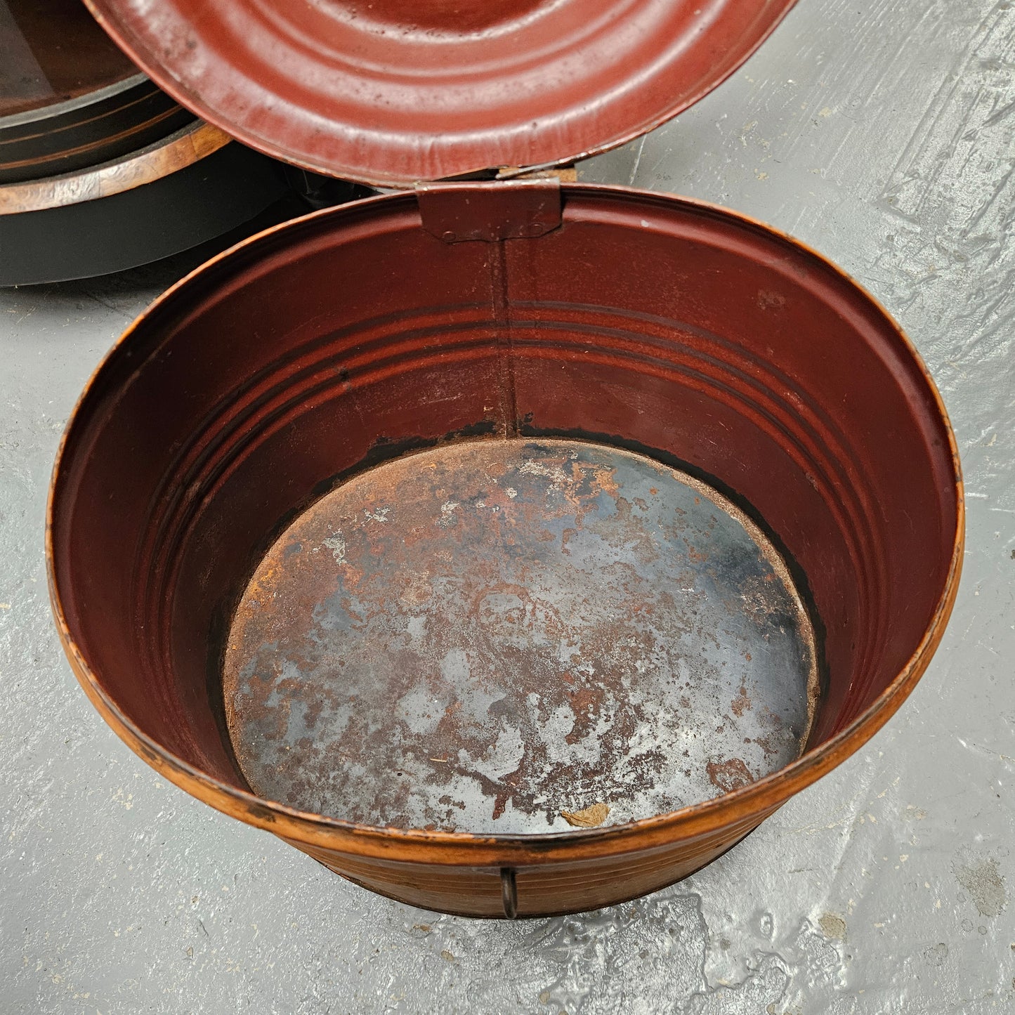 Large Victorian Tin Hat Box