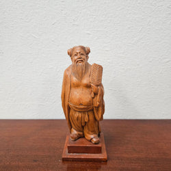 Antique Hand Carved Chinese Boxwood Scholar | Antique & Vintage | Moonee Ponds Antiques | Australia Wide Delivery