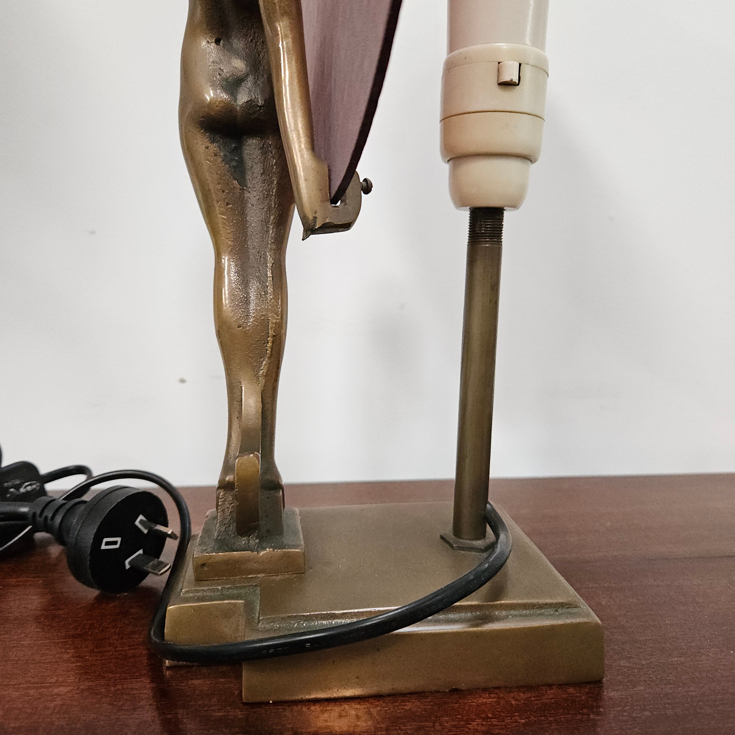 Bronze & Art Glass Diana Lamp | Antique & Vintage | Moonee Ponds Antiques | Australia Wide Delivery