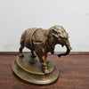 Antique Brass Detailed Elephant Statue On Stand | Antique & Vintage | Moonee Ponds Antiques | Australia Wide Delivery