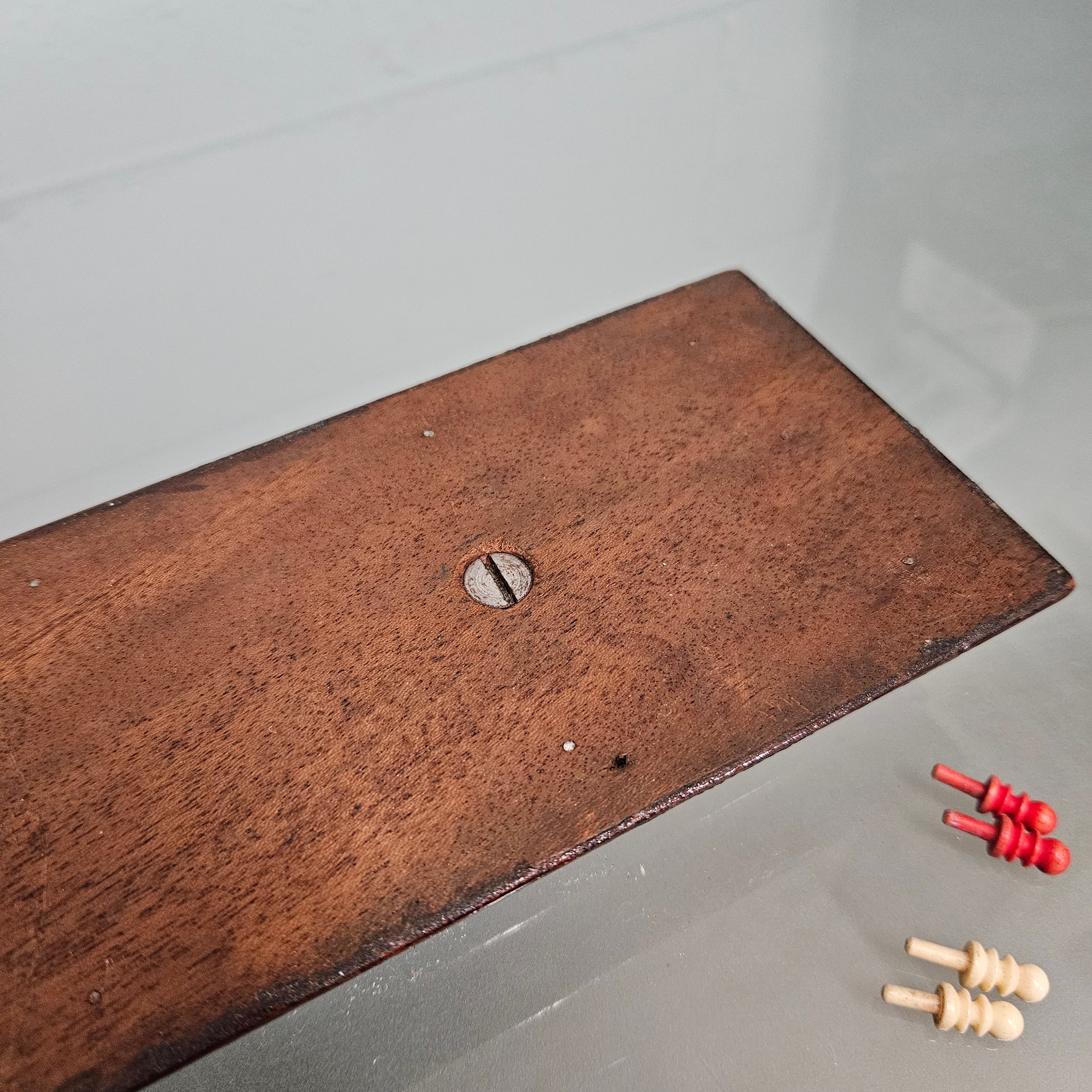 Vintage Brass & Timber Cribbage Board | Antique & Vintage | Moonee Ponds Antiques | Australia Wide Delivery