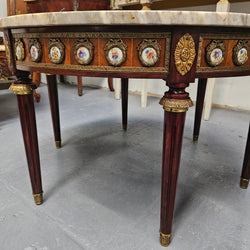 French Mahogany Louis XVI Style Limoges Marble Top Coffee Table | Antique & Vintage | Moonee Ponds Antiques | Australia Wide Delivery