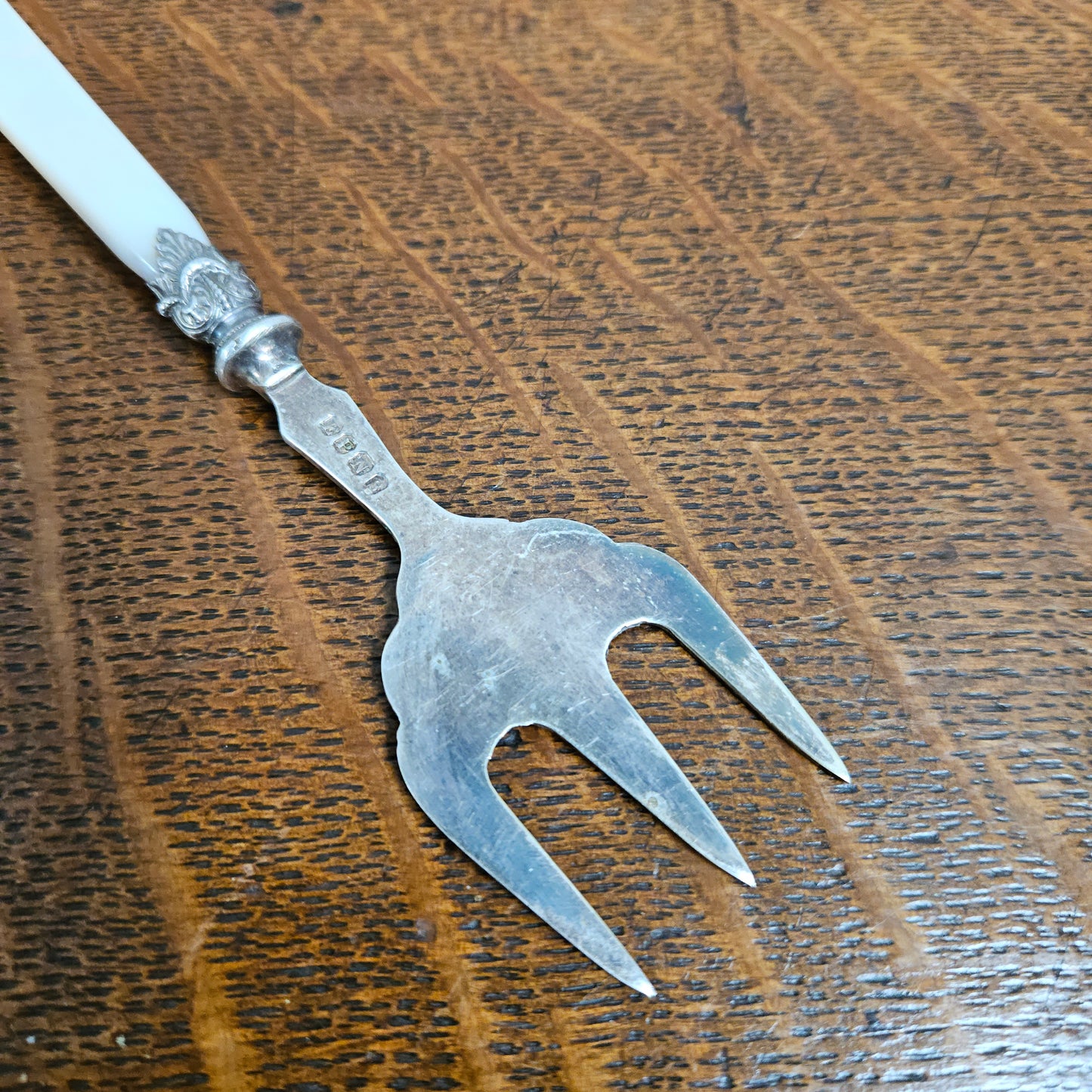 Antique Mother of Pearl & EPNS Silver Bread Fork