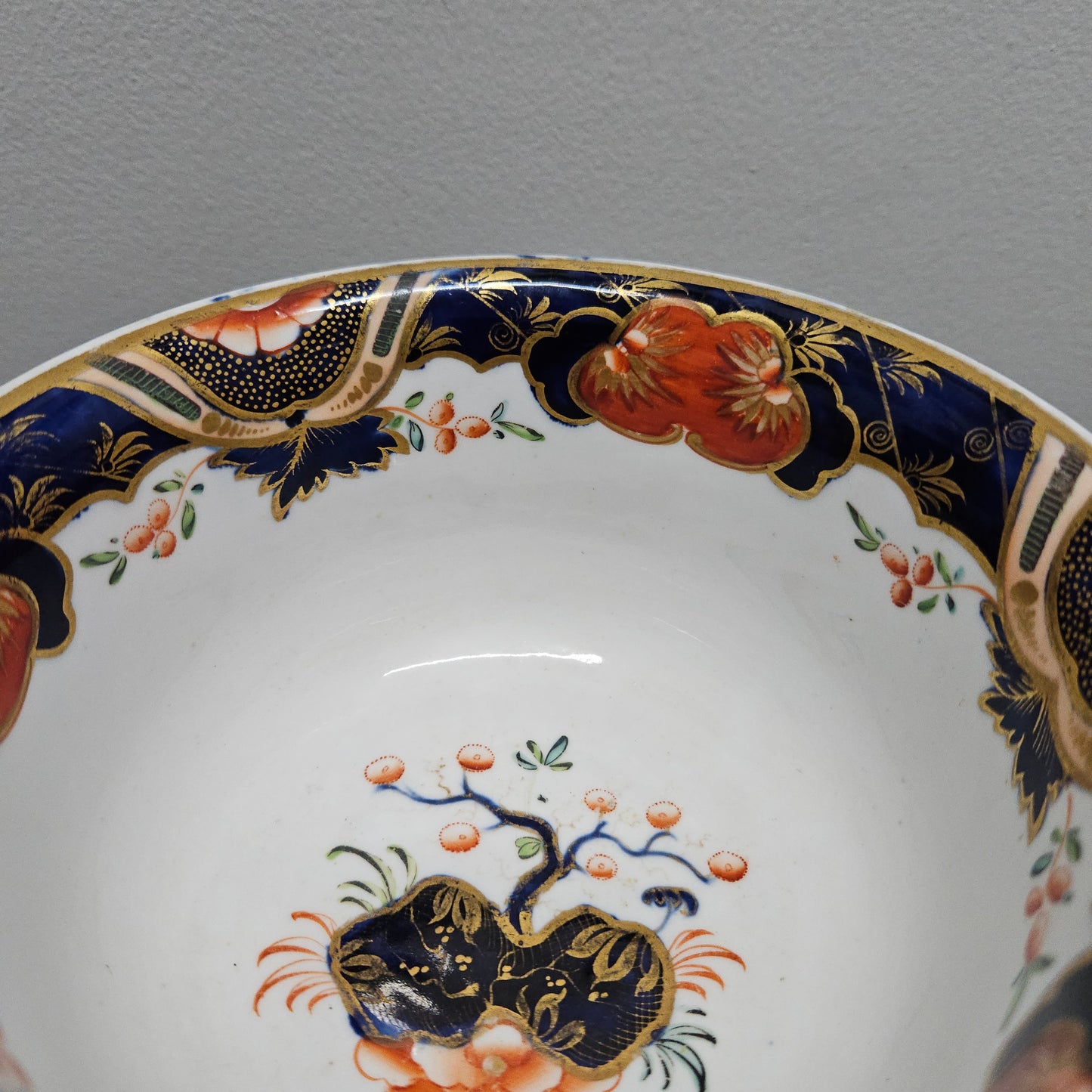 Early Victorian Gaudy Welsh Hand Painted Bowl