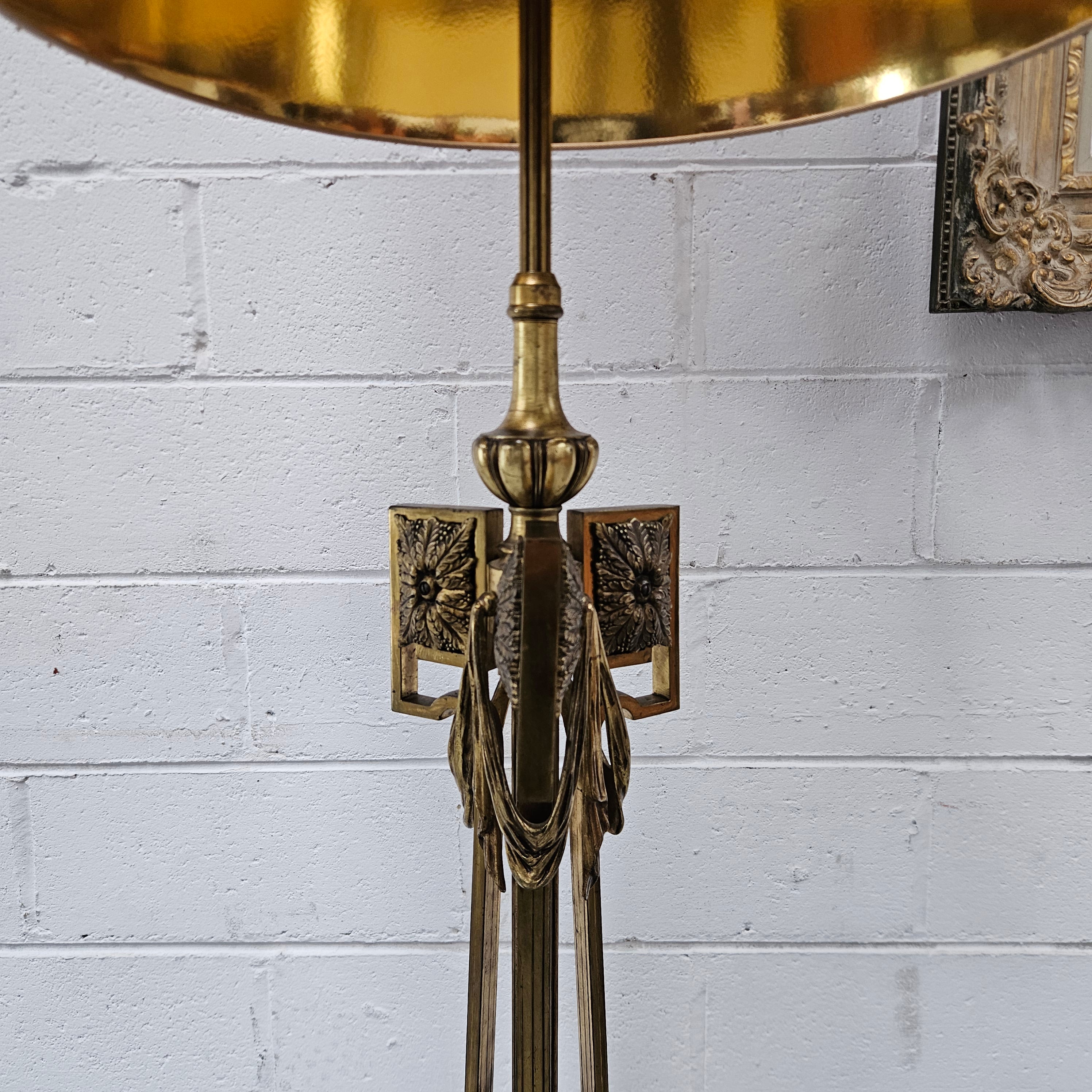 Napolean Style Gilt Standard Lamp & Shade | Antique & Vintage | Moonee Ponds Antiques | Australia Wide