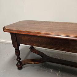 French Oak Two Drawer Coffee Table | Antique & Vintage | Moonee Ponds Antiques | Australia Wide Delivery