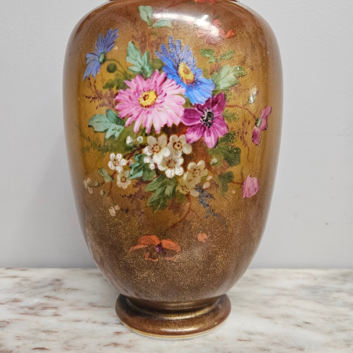 Antique Milk Glass Floral Vase C1880's