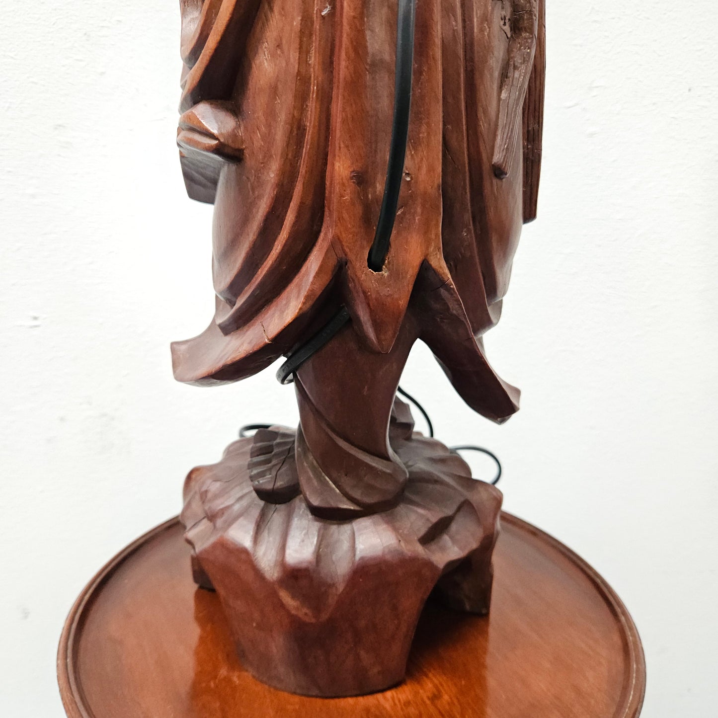 Hand Carved Rosewood Lamp Base