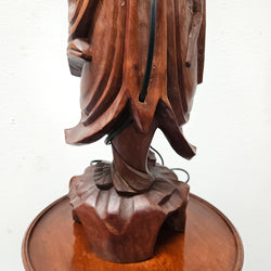 Hand Carved Rosewood Lamp Base | Antique & Vintage | Moonee Ponds Antiques | Australia Wide Delivery