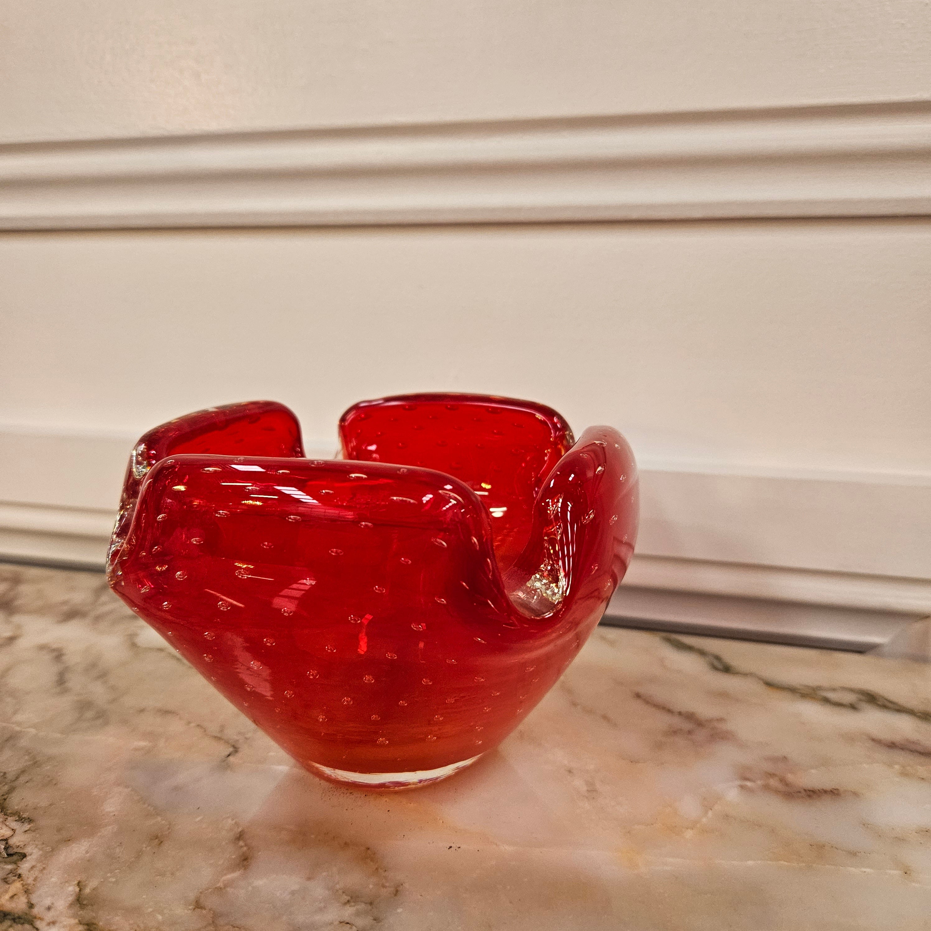 Murano Style Amberina Glass Bowl | Antique & Vintage | Moonee Ponds Antiques | Australia Wide Delivery
