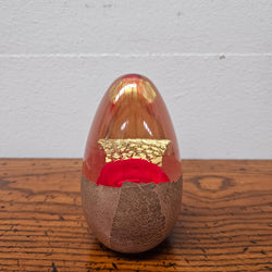 Art Glass Red & Gold Paperweight | Antique & Vintage | Moonee Ponds Antiques | Australia Wide Delivery