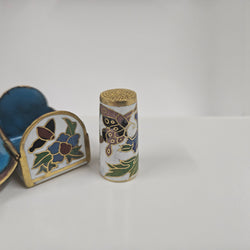 Vintage Cloisonné Treasure Box With Thimble | Antique & Vintage | Moonee Ponds Antiques | Australia Wide Delivery