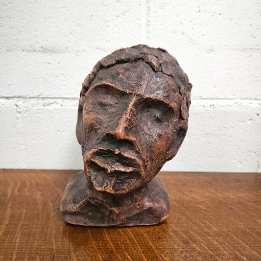 Vintage Sculptured Terracotta Bust